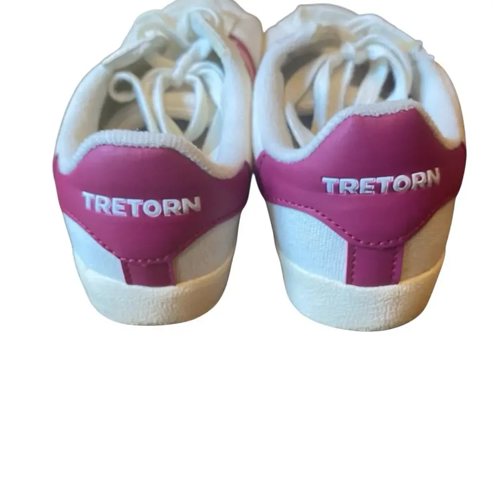 Tretorn Blucher Canvas Eco Ortholite sneaker, white/magenta, $80, Retro Look 8M - Picture 9 of 14